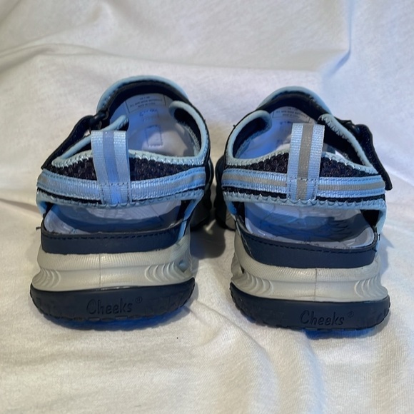 Cheeks Fitbody Sport Sandals women’s size 7 1/2W, EUC, Blues, velcro - Picture 5 of 12